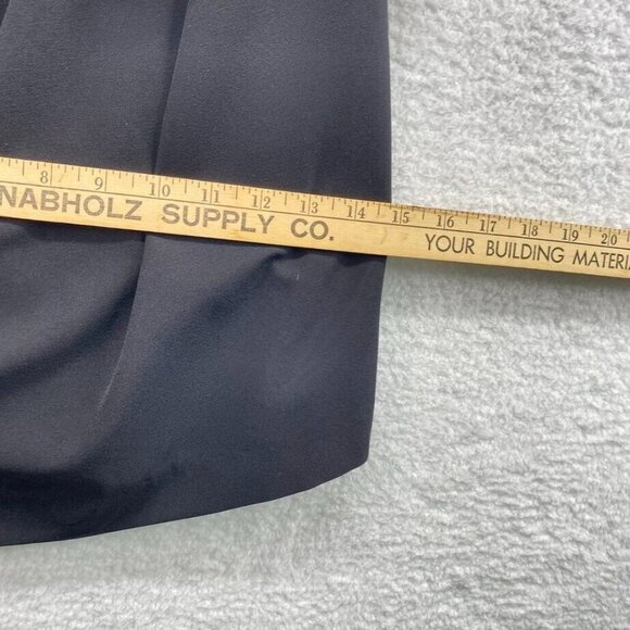 Belle Badgley Mischka One Shoulder Dress Size 4 White Black Color Block Ruffle - Picture 9 of 10